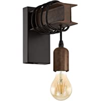 Aplique de pared TOWNSHEND 4- aplique de pared vintage con 1 bombilla en diseño industrial- lámpara retro de acero…